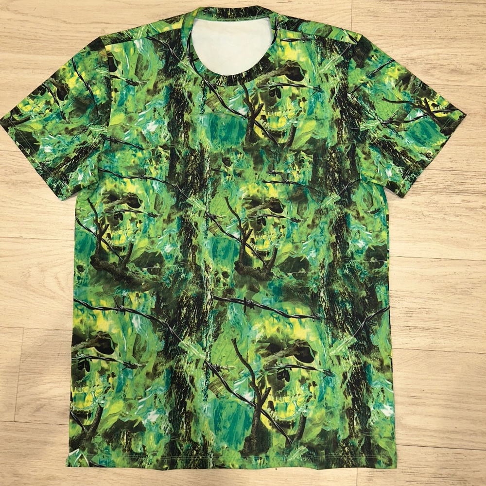Warren Lotas Fire Skull Camo Tee Extremely Rare